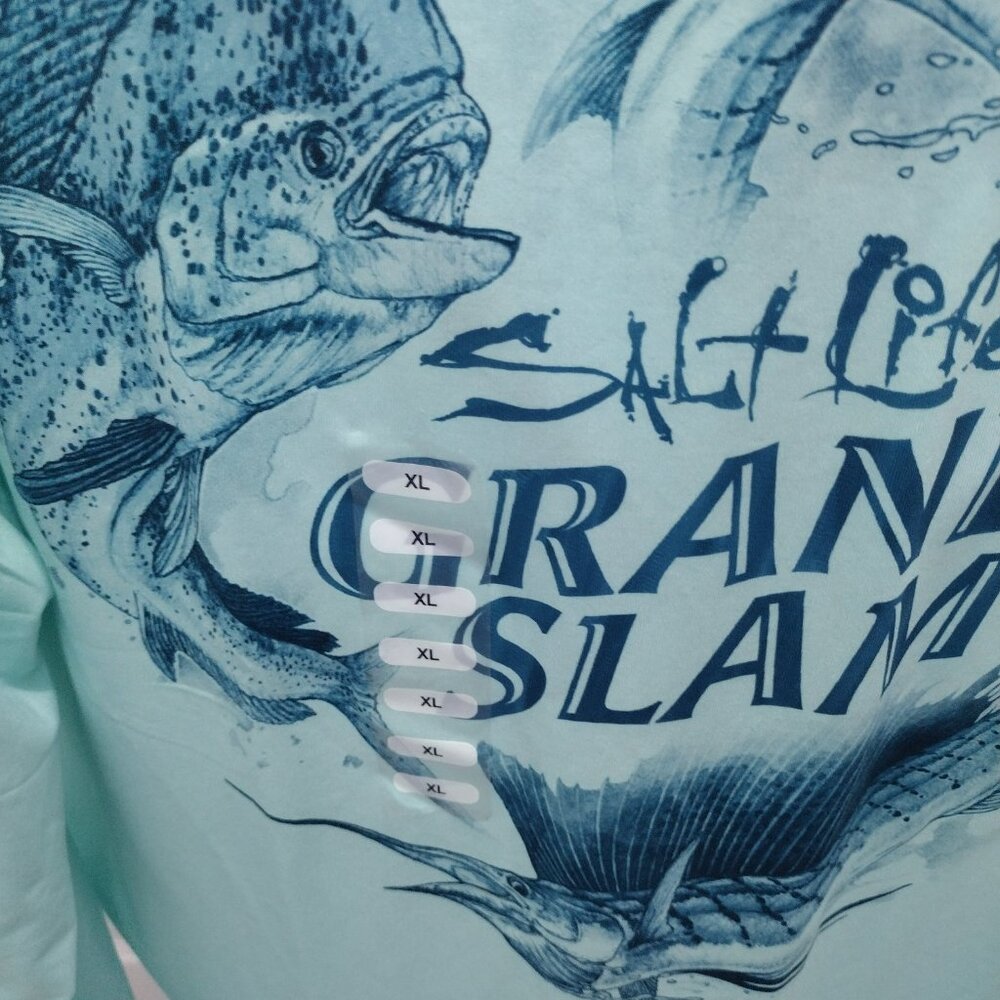 Salt Life SLX Grand Slam Performance Shirt XL Mint Green Fishing Long Sleeve NWT - Picture 6 of 13